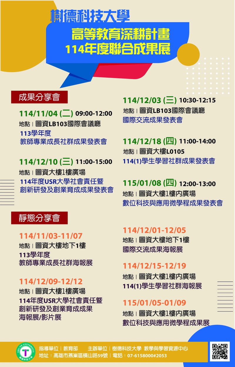 114年樹德科大成果展DM